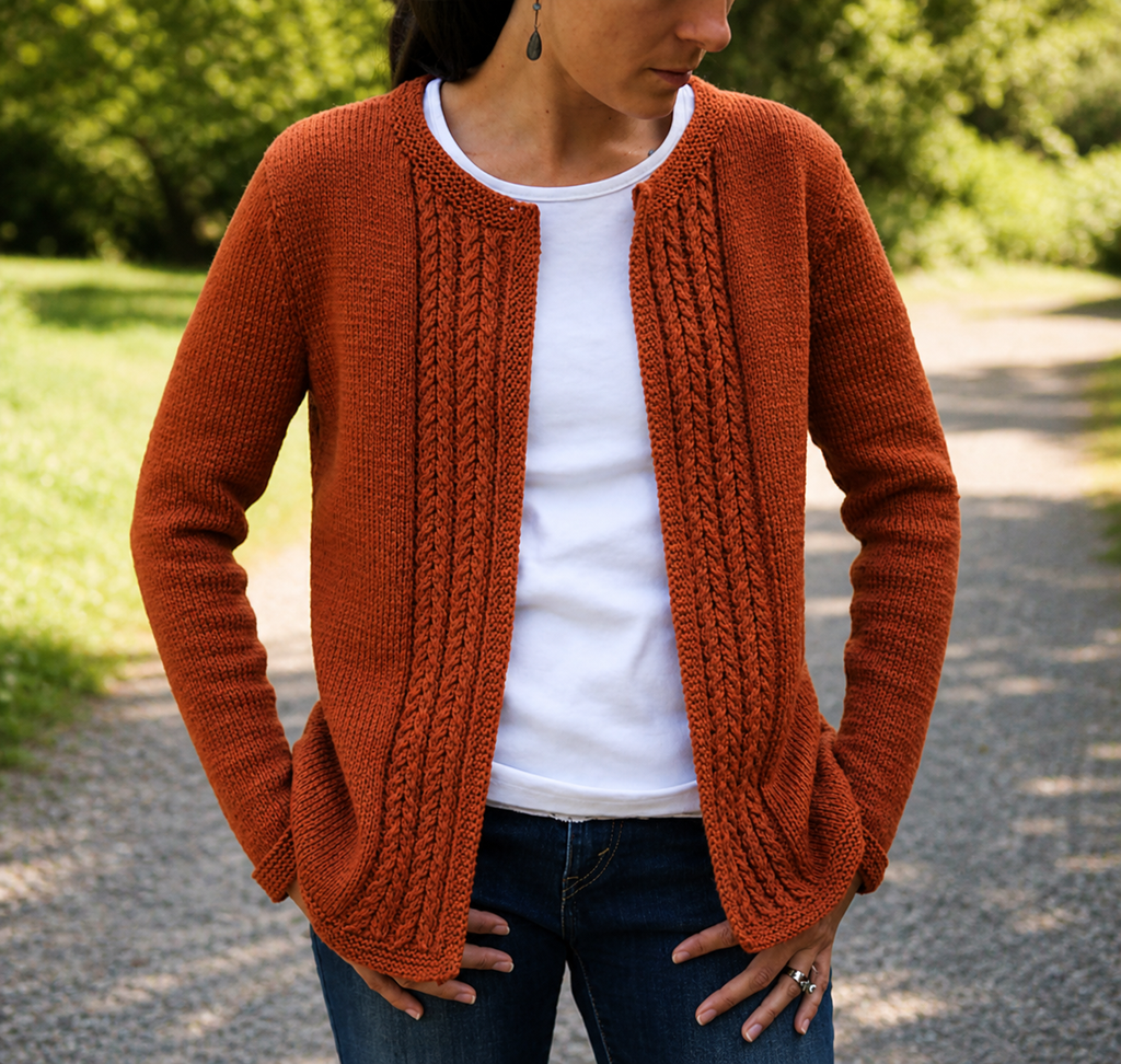 Casual Cardigan Knitting Pattern - PDF Digital Download