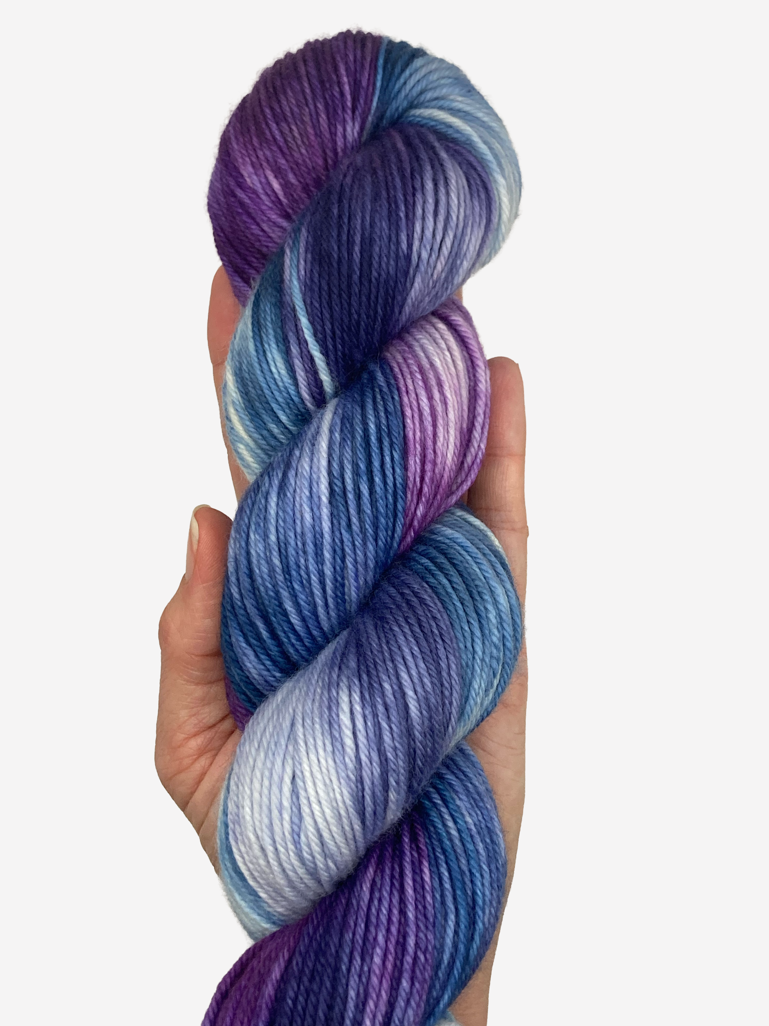 Violet Sky Hand-Dyed Yarn – Superwash Merino Wool | Fingering & DK Weight | Selah Wool Co.